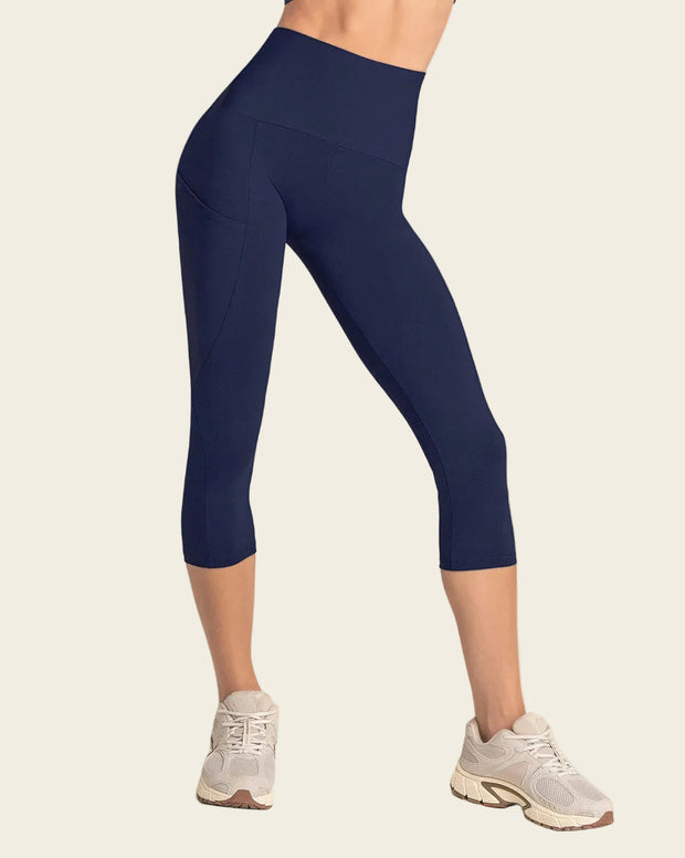 Capri de compresión en abdomen y muslos con bolsillo lateral