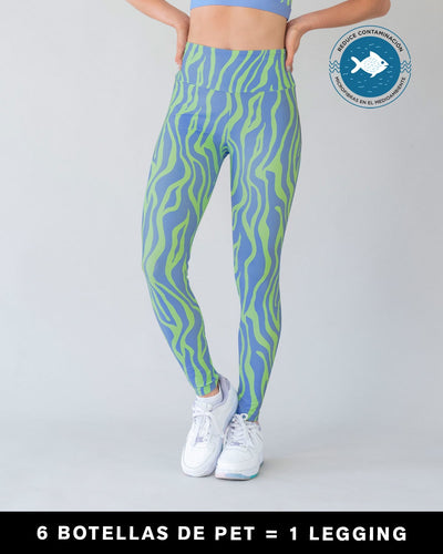 Legging de tiro alto compresión en abdomen y muslos en material BIO-PET#color_443-estampado-piel-morado