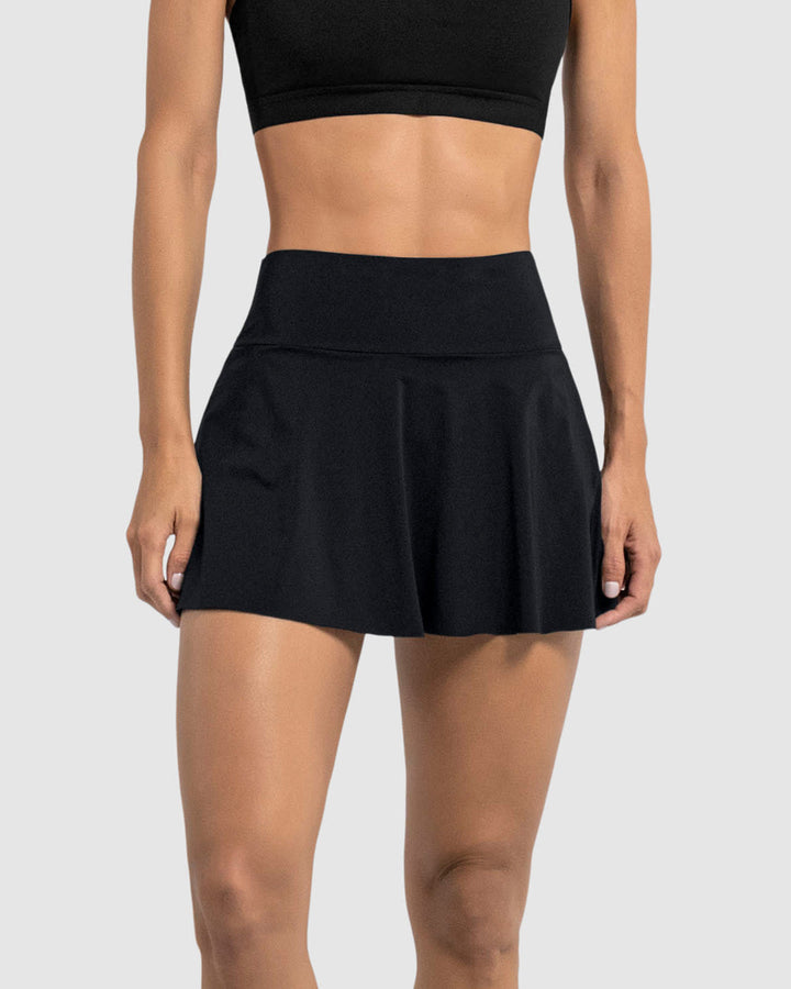 Falda deportiva con short interno con bolsillo