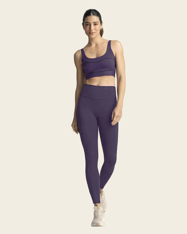 Legging deportivo de compresión con doble capa de tela en pretina