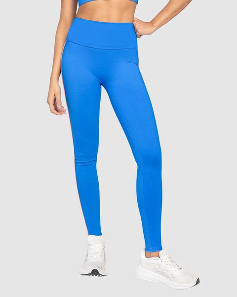 Legging deportivo de compresión con doble capa de tela en pretina#color_502-azul