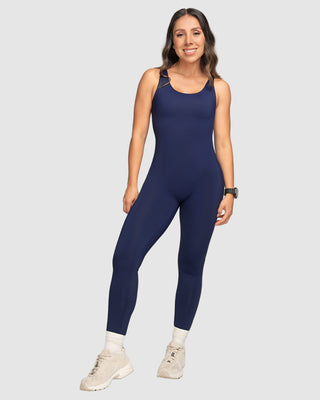 Enterizo deportivo de compresión suave en abdomen#color_509-azul