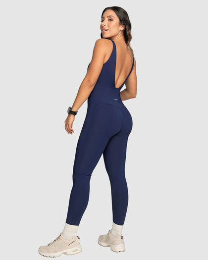 Enterizo deportivo de compresión suave en abdomen#color_509-azul