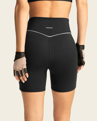 Short biker con pretina en V#color_700-negro