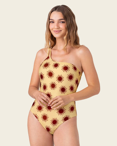 Traje de baño entero estampado de un solo hombro#color_744-estampado-soles