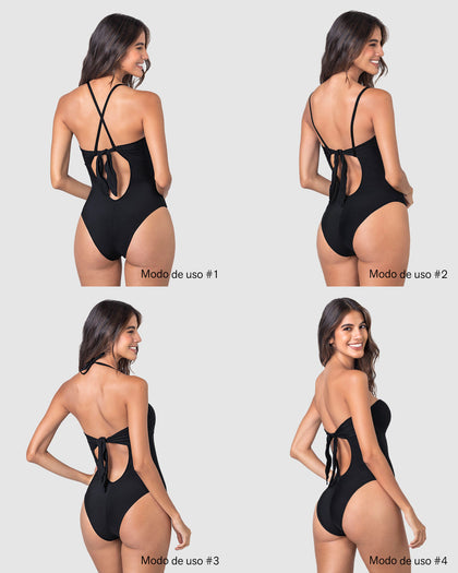 Traje de baño entero con espalda ajustable#color_700-negro