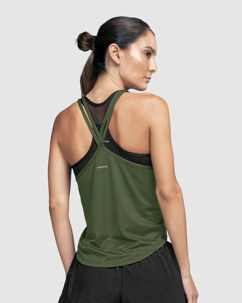 Camiseta deportiva de silueta amplia manga sisa#color_695-verde