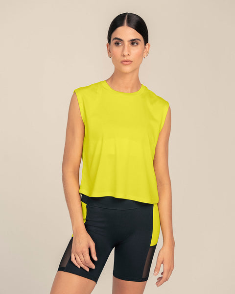 Camiseta deportiva silueta boxy#color_121-amarillo