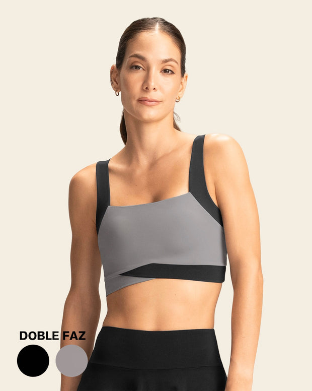 Top deportivo doble faz, cargaderas anchas