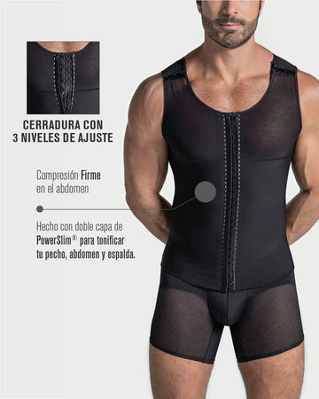 Faja postquirúgica para hombre de máxima compresión#color_700-negro