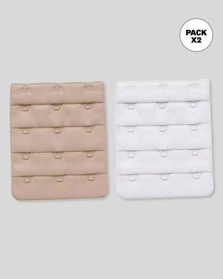 Paquete x2 broches extensores triples#color_998-blanco-cafe-medio