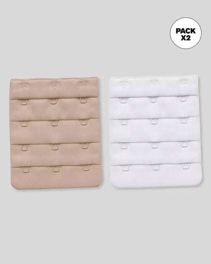 Paquete x2 broches extensores triples#color_998-blanco-cafe-medio