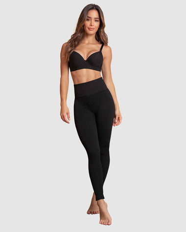 Legging seamless de compresión con fajón graduable#color_700-negro