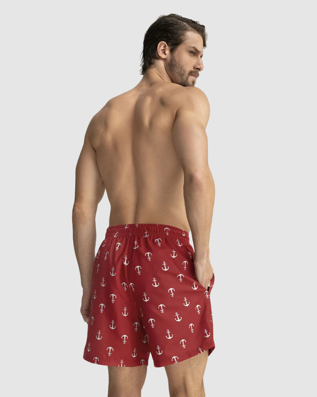 Pantaloneta de baño masculina con práctico bolsillo al lado derecho