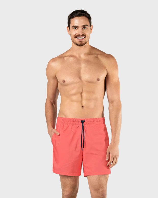 Pantaloneta de baño masculina con práctico bolsillo al lado derecho