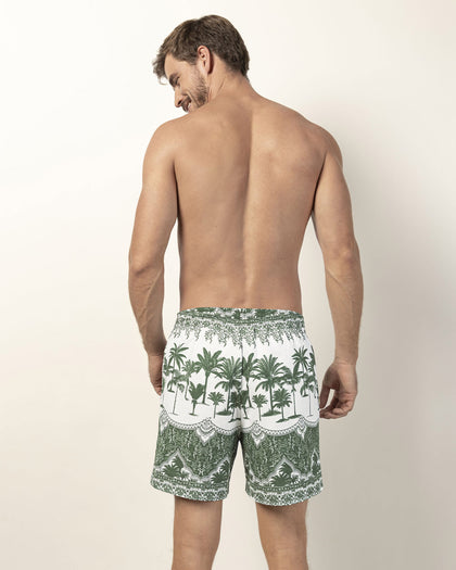 Pantaloneta de baño masculina con práctico bolsillo al lado derecho