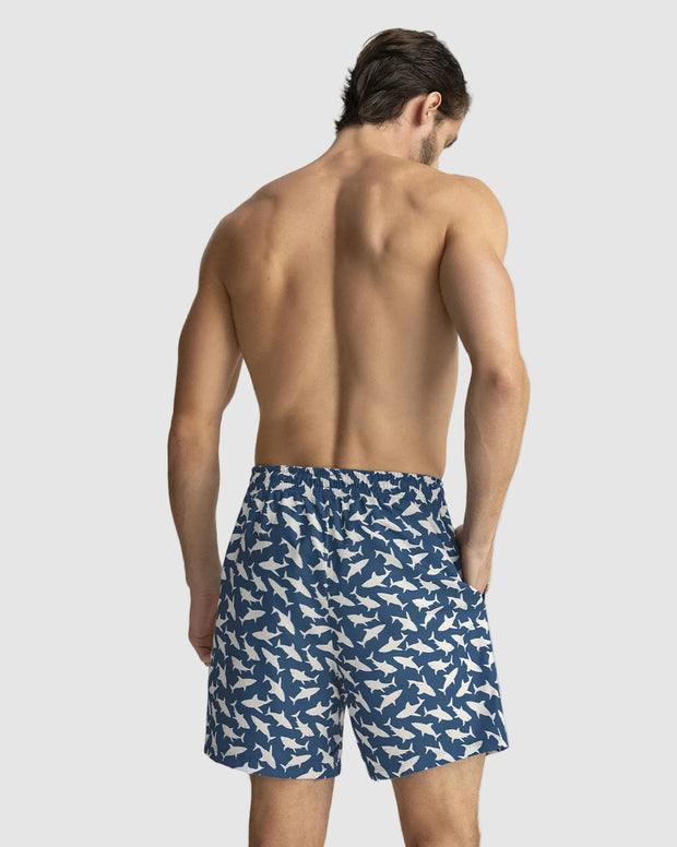Pantaloneta de baño masculina con práctico bolsillo al lado derecho