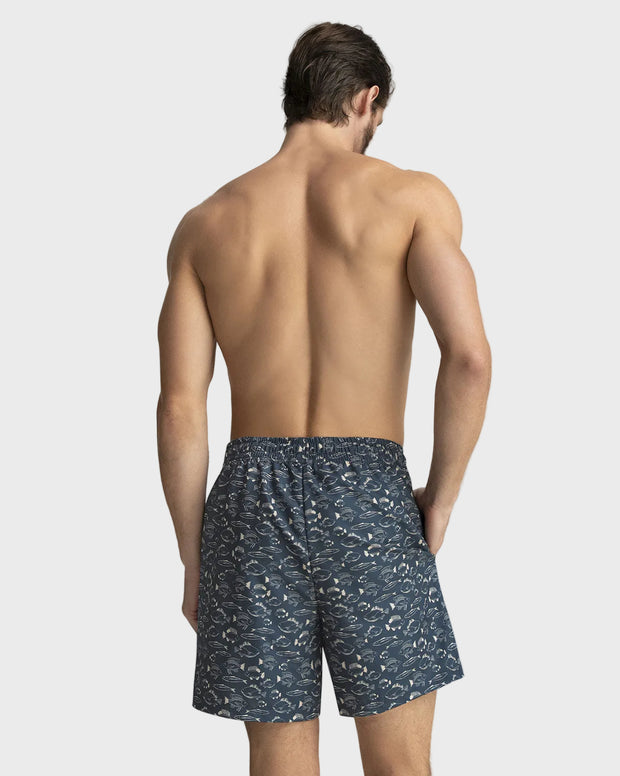Pantaloneta de baño masculina con práctico bolsillo al lado derecho