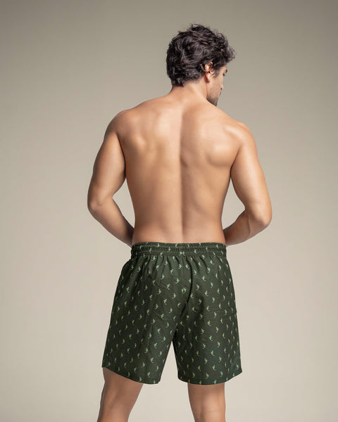 Pantaloneta de baño masculina con práctico bolsillo al lado derecho#color_a44-estampado-miniprint-animal