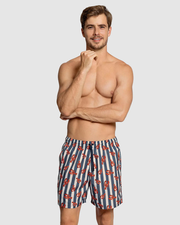 Pantaloneta de baño masculina con práctico bolsillo al lado derecho