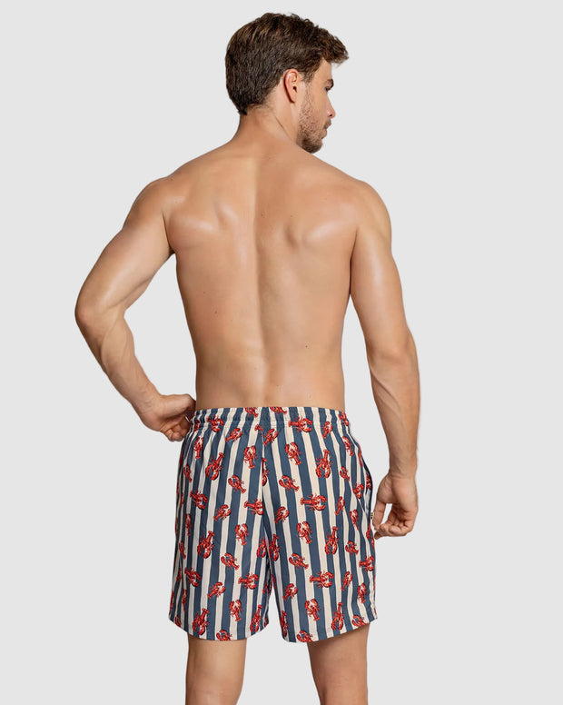 Pantaloneta de baño masculina con práctico bolsillo al lado derecho
