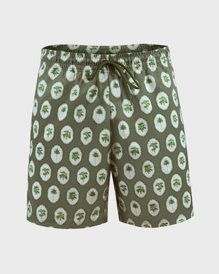 Pantaloneta de baño masculina con práctico bolsillo al lado derecho#color_a99-estampado-verde-palmeras