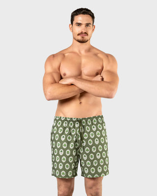 Pantaloneta de baño masculina con práctico bolsillo al lado derecho#color_a99-estampado-verde-palmeras