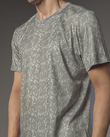 Camiseta deportiva masculina con tecnología de secado rápido#color_789-estampado-marmol