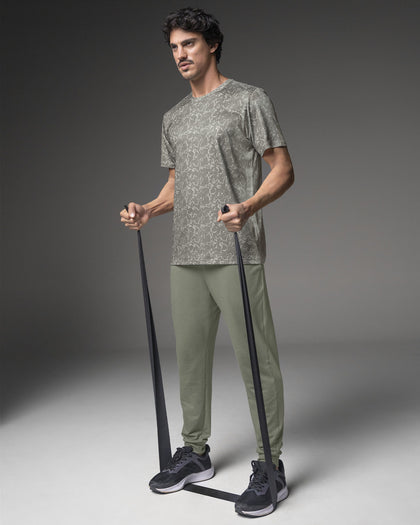 Camiseta deportiva masculina con tecnología de secado rápido#color_789-estampado-marmol