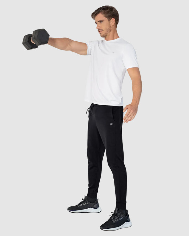 Camiseta deportiva masculina semiajustada de secado rápido