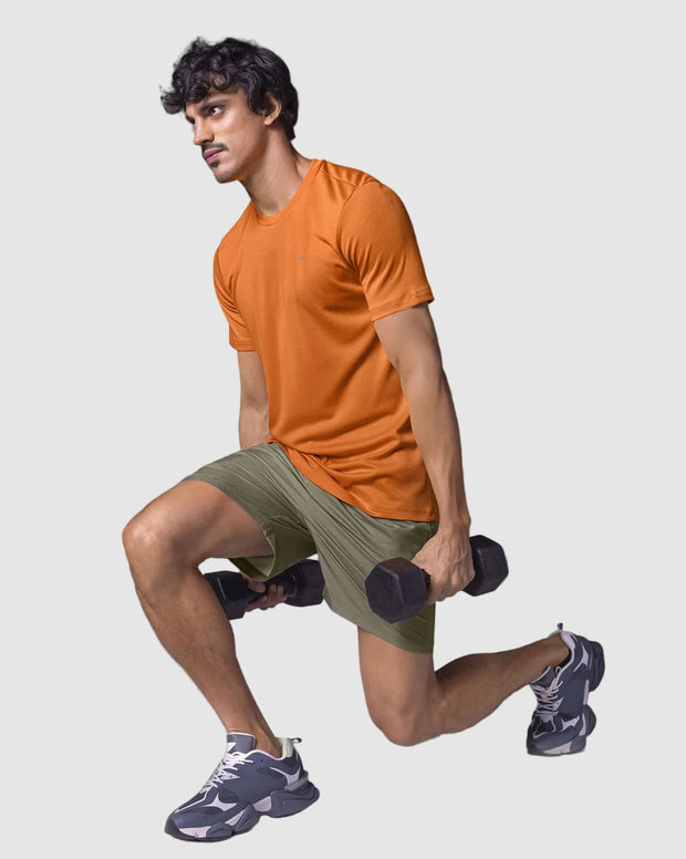 Camiseta deportiva masculina semiajustada de secado rápido