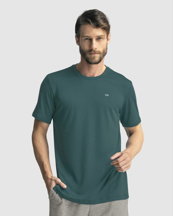 Camiseta deportiva masculina semiajustada de secado rápido