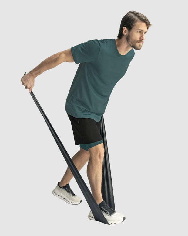 Camiseta deportiva masculina semiajustada de secado rápido