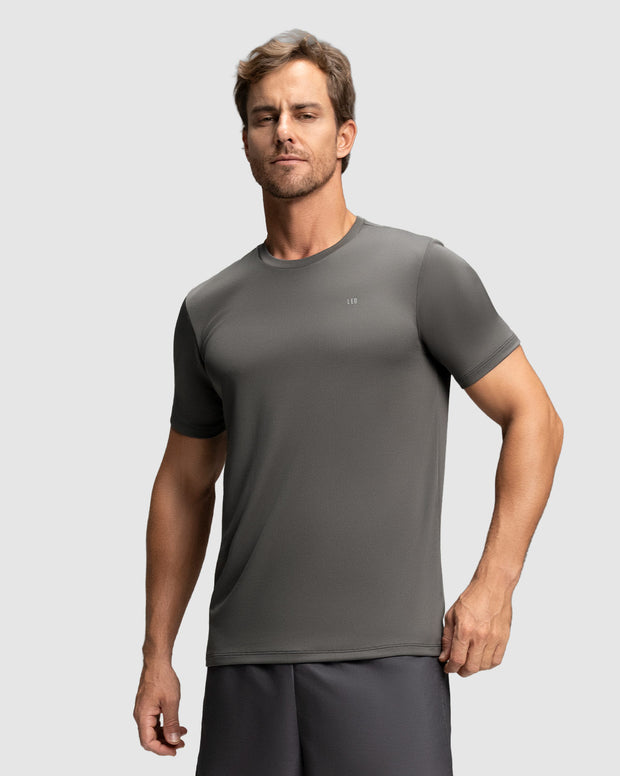 Camiseta deportiva masculina semiajustada de secado rápido