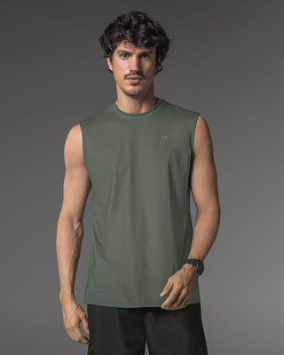 Camiseta manga sisa deportiva y de secado rápido para hombre#color_198-verde-medio