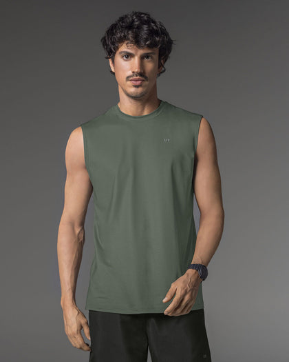 Camiseta manga sisa deportiva y de secado rápido para hombre#color_198-verde-medio