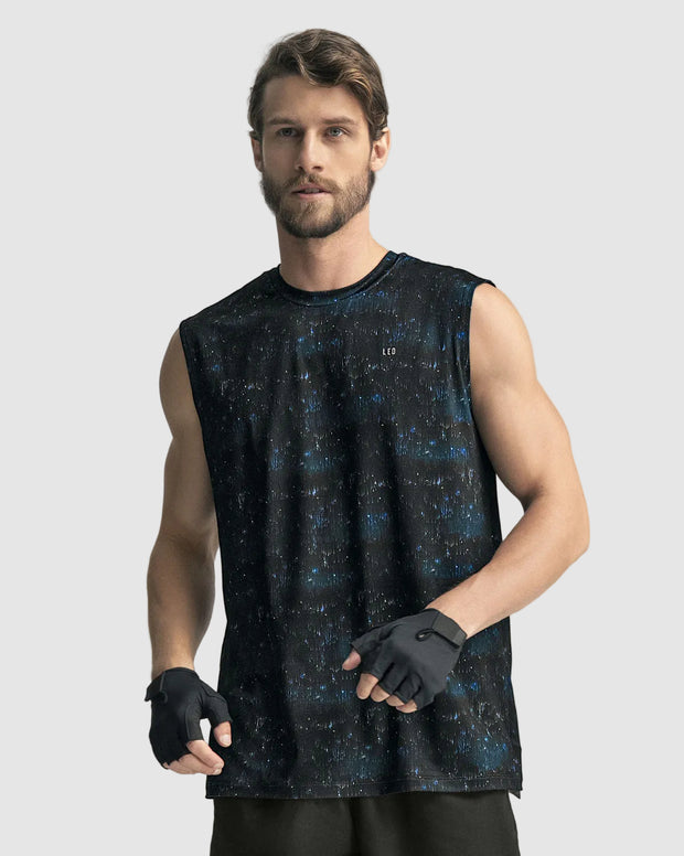 Camiseta manga sisa deportiva y de secado rápido para hombre