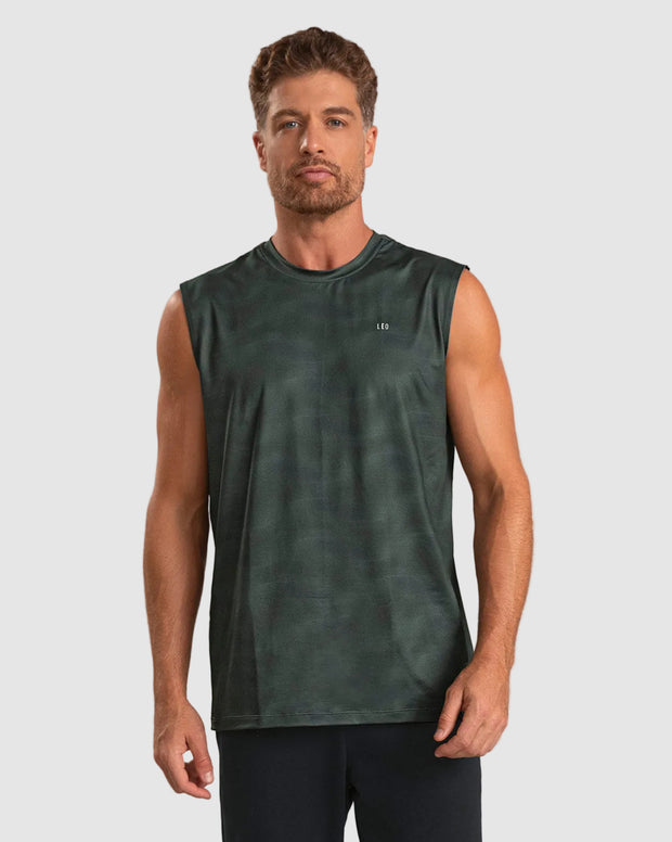 Camiseta manga sisa deportiva y de secado rápido para hombre
