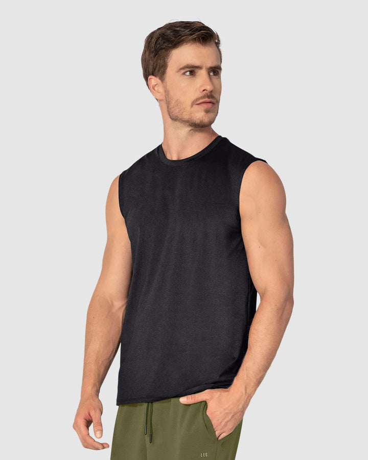Camiseta manga sisa deportiva y de secado rápido para hombre