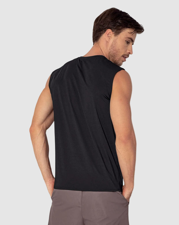 Camiseta manga sisa deportiva y de secado rápido para hombre