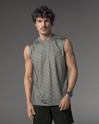 Camiseta manga sisa deportiva y de secado rápido para hombre#color_714-estampado-triangulos