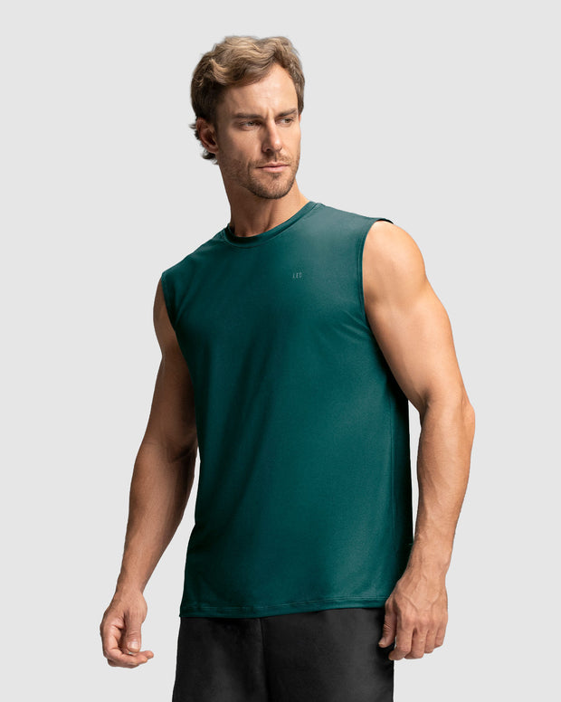 Camiseta manga sisa deportiva y de secado rápido para hombre