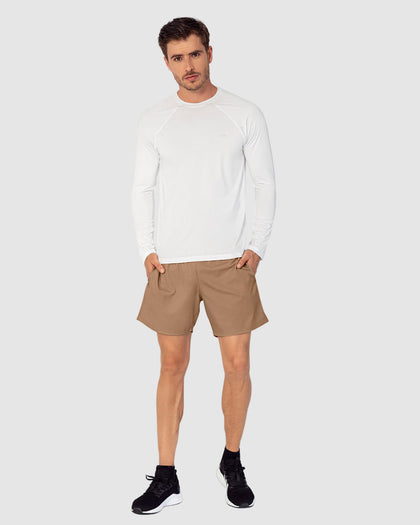 Camiseta deportiva masculina manga larga con protección UV#color_000-blanco