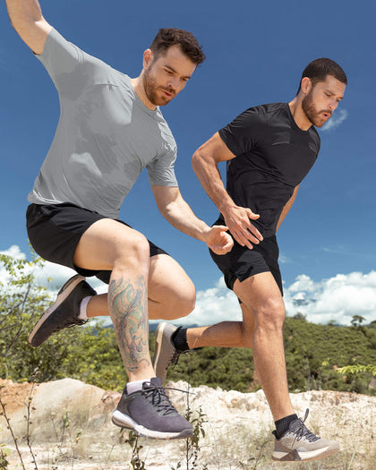 Camiseta deportiva con tela texturizada y transpirable