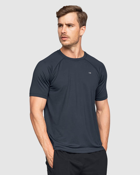 Camiseta deportiva de tacto suave con mallas transpirables laterales