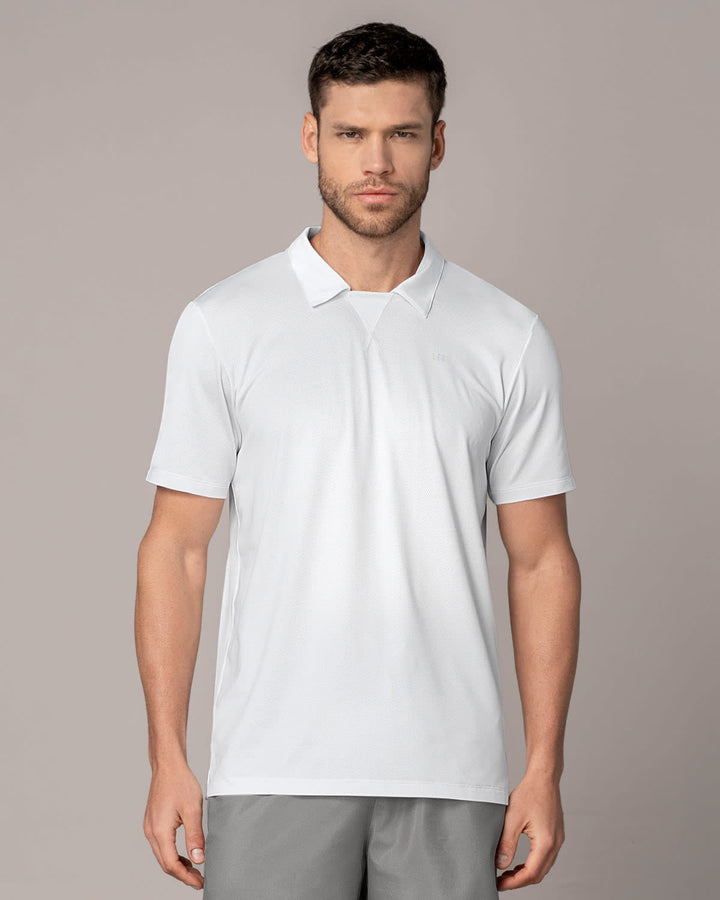 Camiseta deportiva transpirable con cuello tipo polo