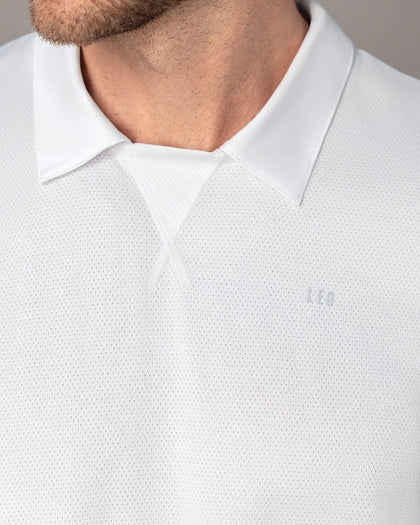 Camiseta deportiva transpirable con cuello tipo polo#color_000-blanco