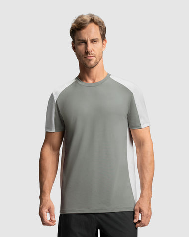 Camiseta deportiva masculina manga corta#color_709-gris-claro