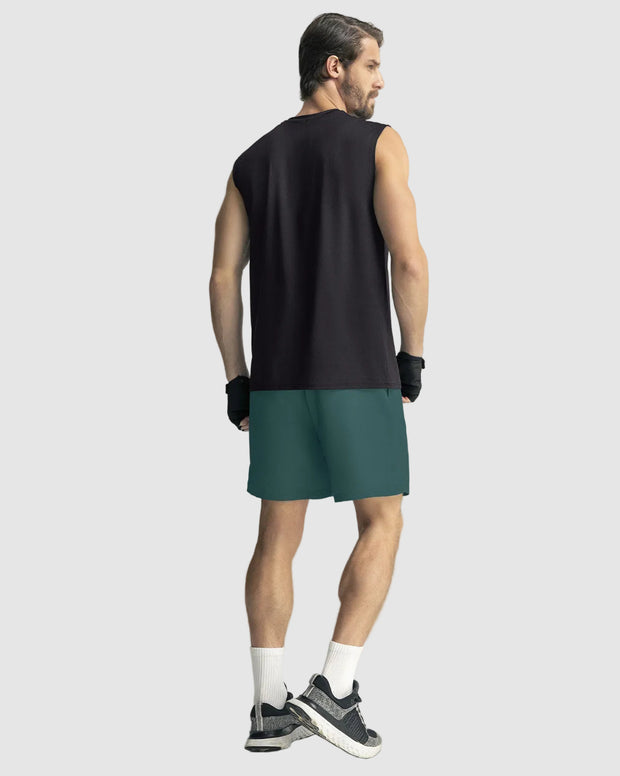 Pantaloneta deportiva con bolsillos funcionales