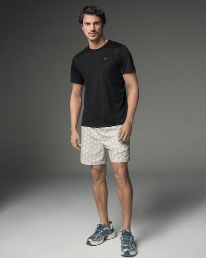 Pantaloneta deportiva con bolsillos funcionales#color_a92-estampado-triangulo